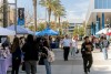 Students mill around CSUSB Campus